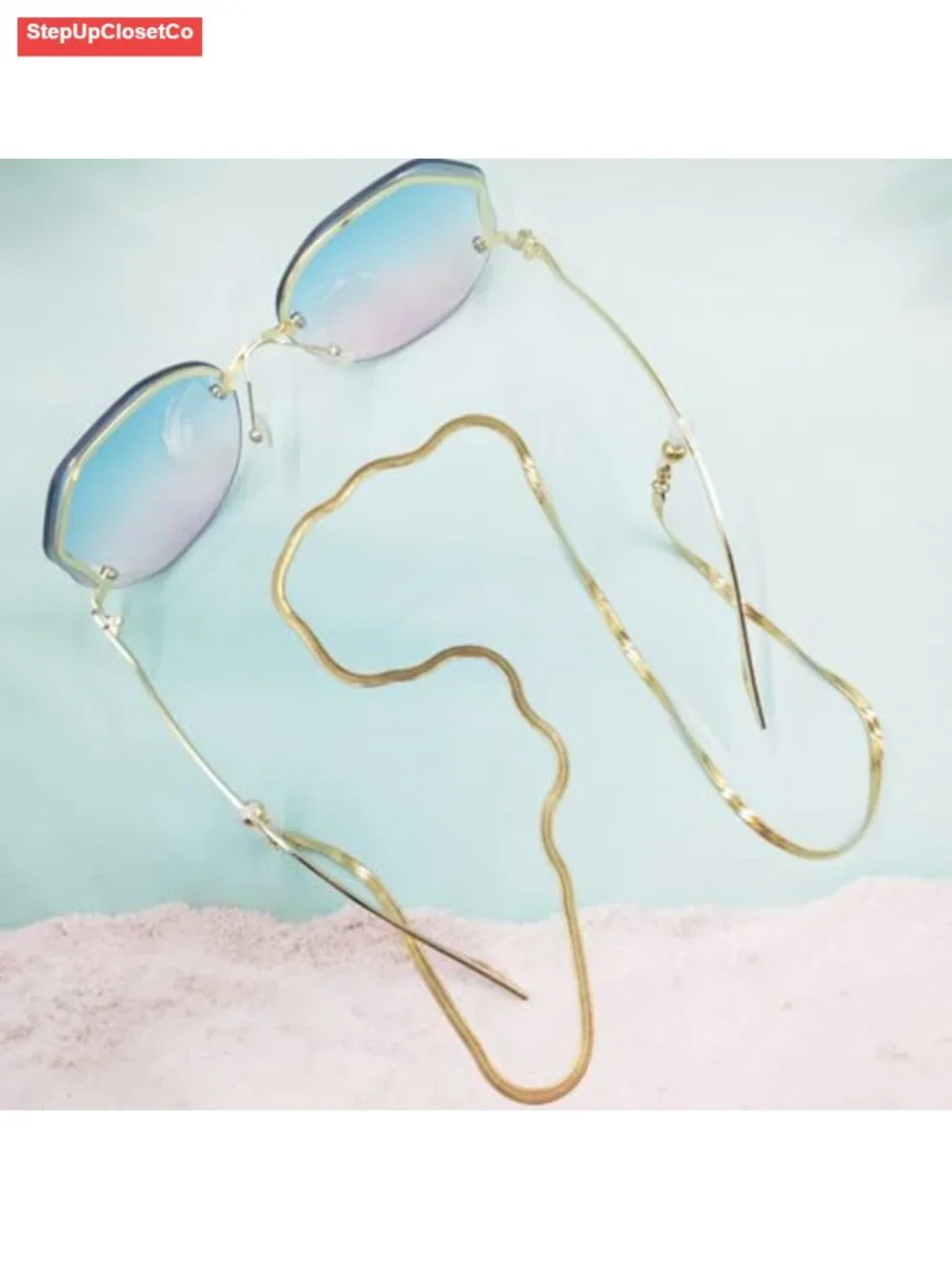 Stainless Steel Eyeglass Chain, 29.9in Glasses Holder, Anti-Slip